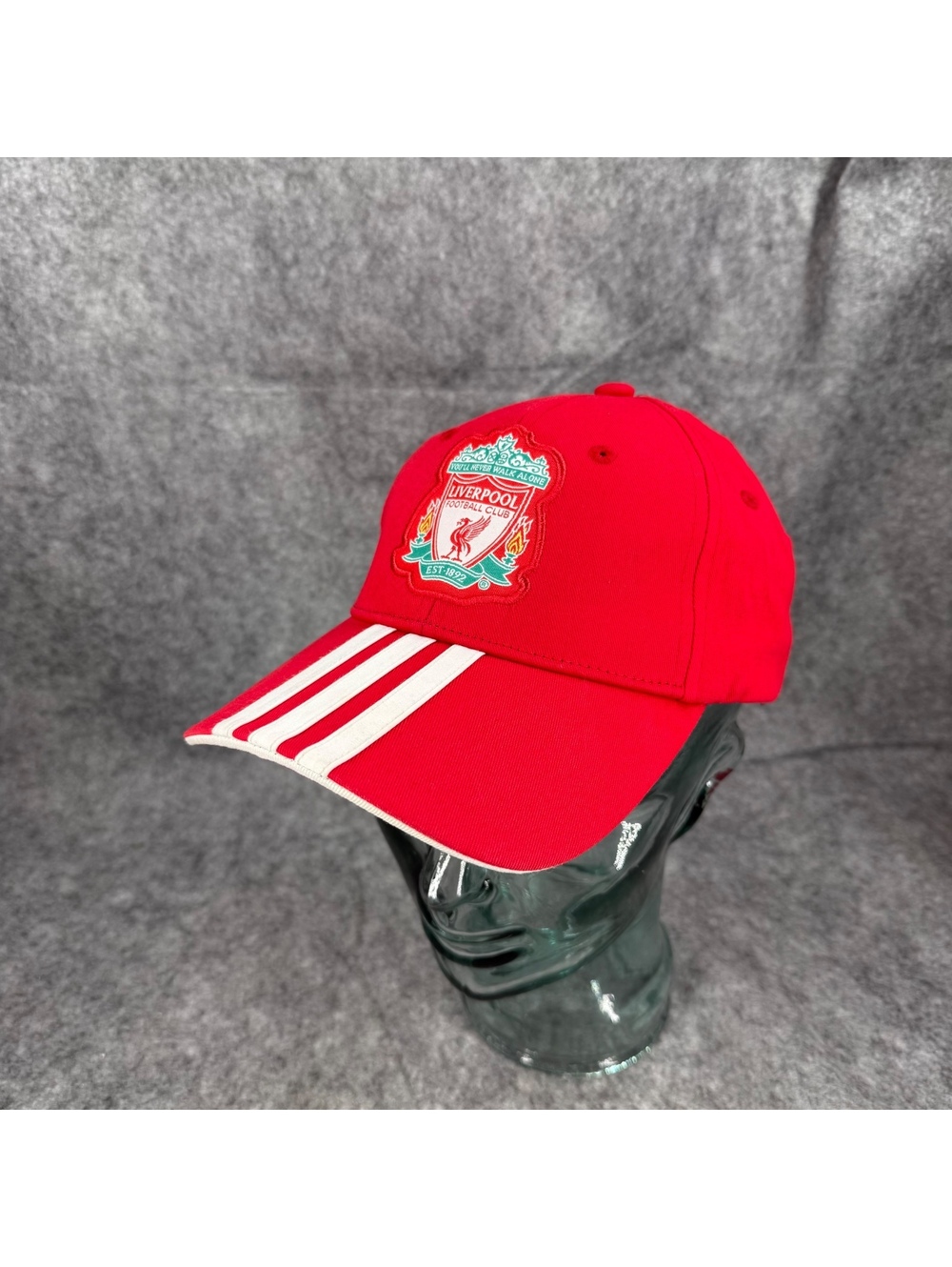 Adidas Liverpool Football Club FC Soccer Cap Hat Red White Adjustable Size 394